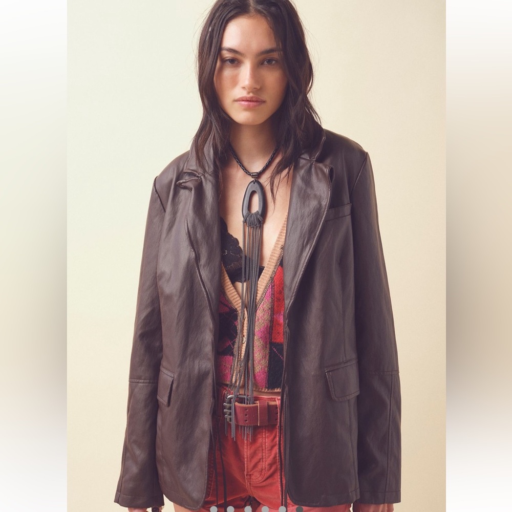 Free People Kirby Vegan Blazer in Maple